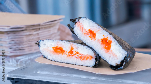 Japanese Sushi Rolls At Russian Street Food Market Festival - 