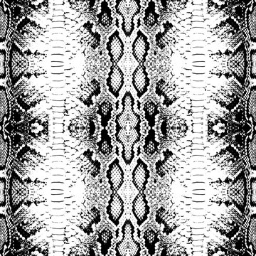 Snake skin scales texture. Seamless pattern black isolated on white background. simple ornament, Can be used for Gift wrap, fabrics, wallpapers. Vector