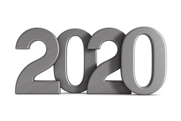 2020 new year. Isolated 3D illustration
