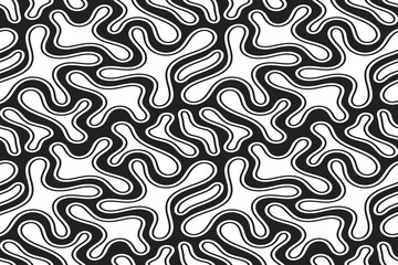 Obraz premium Monochrome vector seamless pattern.