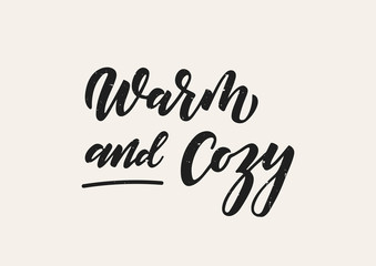 Warm and cozy hand drawn lettering