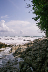 2011.05.08, Phuket, Thailand. Ocean waves crashing on the rocks. Nature of Asia.