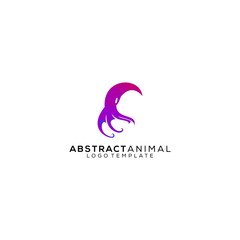 Colorful Abstract Animal Gradient Logo Template