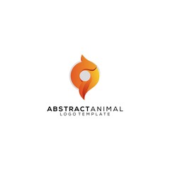 Colorful Abstract Animal Gradient Logo Template