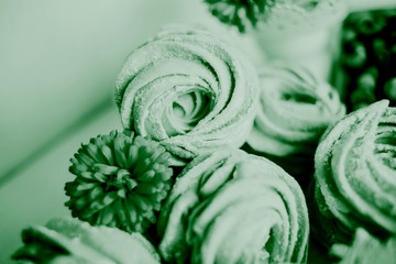 Neo-mint background. Colour of the year 2020.