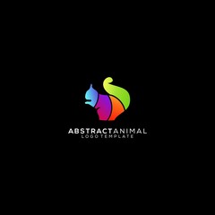 Fototapeta premium Colorful Abstract Animal Gradient Logo Template