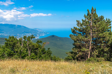 Natural landscape on Mount Ah-Petri in Crimea