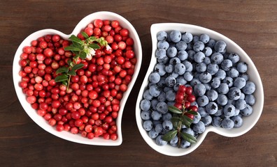 Blueberries and cowberries.