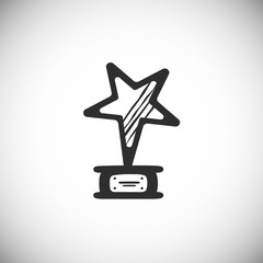 Silhouette cinema award black icon for different design.