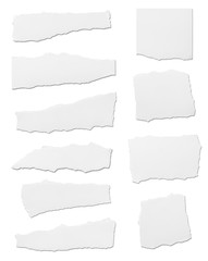 white paper ripped message torn