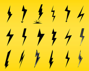  Thunder lighting. Flash icon isolated on transparent background. Vector illustration. Element of graphic symbol of lightning.
