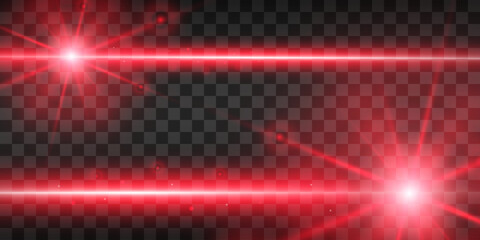 Abstract laser beam. Transparent isolated on black background. Vector illustration. - obrazy, fototapety, plakaty