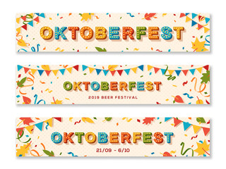 Oktoberfest banner templates set