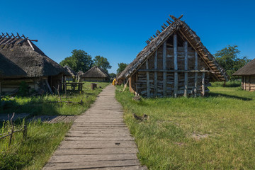 Fototapeta na wymiar Village of Slavs and Vikings in Wolin, Poland