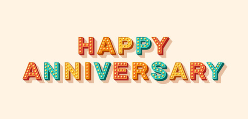 Happy anniversary vector lettering