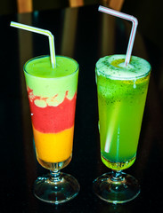 cocktails on white background