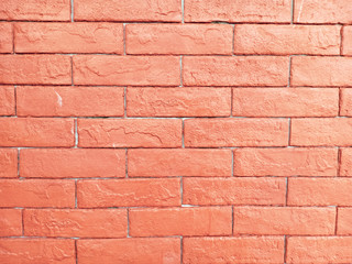 Orange brick wall. Construction material texture.