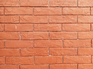 Orange brick wall. Construction material texture.