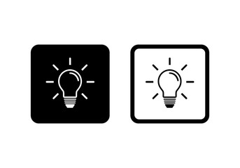 Lamp bulb vector icon isolated 