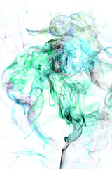 Fototapeta premium abstraction colored smoke on white background