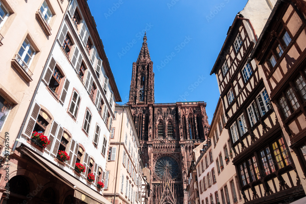 Wall mural cathedral of our lady at strasbourg