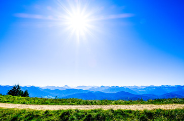 view at the brauneck mountain