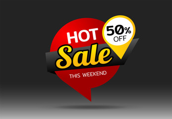 Sale banner template. Big Sale. Save up to 50% off