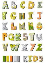 alphabet printed letters for children by hand made