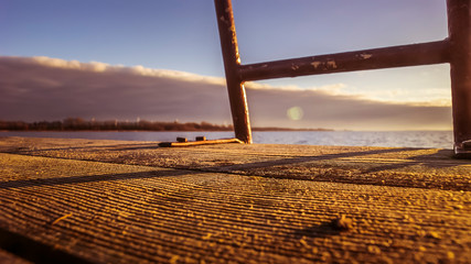 Sunset at a pier collection 45