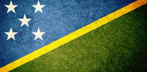 Grunge Flag of Solomon Islands