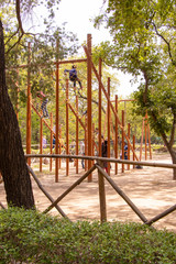 Playing ground for childreen and  visitors at chhatbhir zoo, India