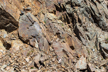 Rocks in the mountains as background