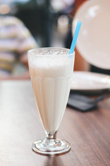 Milkshake with straws