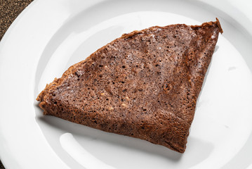 pancake on the white plate