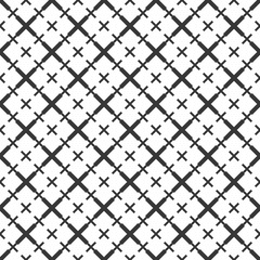 Seamless crossed lines geometric pattern, abstract minimal vector background with cross stripes, lined design for wallpaper or textile.