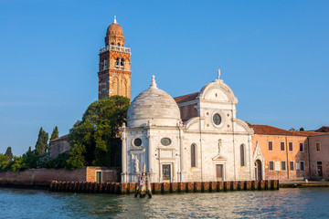 Fototapeta na wymiar Church of San Michele on the island of San Michele in Venice