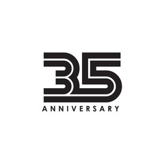 Years celebrating anniversary emblem logo design template