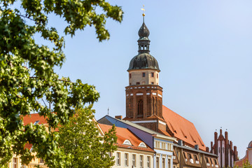 Fototapeta na wymiar cottbus cityscape germany in the summer