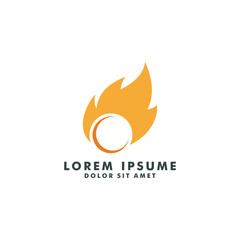 flame logo design vector