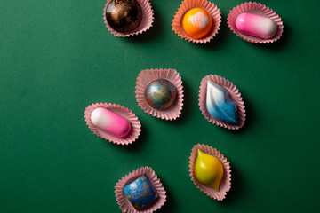 Chocolate Candy set top view