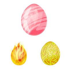 Isolated object of dinosaur and magic icon. Set of dinosaur and fantasy vector icon for stock.