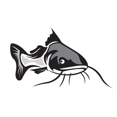 elegant front view catfish logo design inspiration