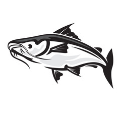 Elegant catfish art logo design inspiration