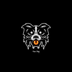 head black dog style concept