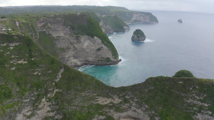 Drone view of beautiful coastline