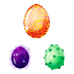 Isolated object of dinosaur and magic icon. Set of dinosaur and fantasy stock vector illustration.