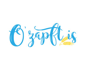 Hand sketched „ O´zapf is “ quote in German, translated 