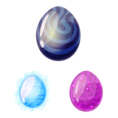 Vector illustration of dinosaur and magic icon. Set of dinosaur and fantasy vector icon for stock.