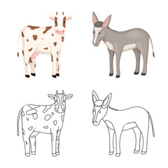 Vector design of breeding and kitchen symbol. Collection of breeding and organic vector icon for stock.