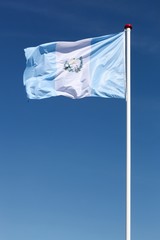 Flag of Guatemala waving in the sky